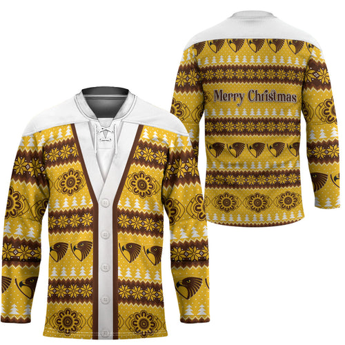 Hawks Football Christmas Hockey Jersey Aboriginal Seamless Cardigan Inspired