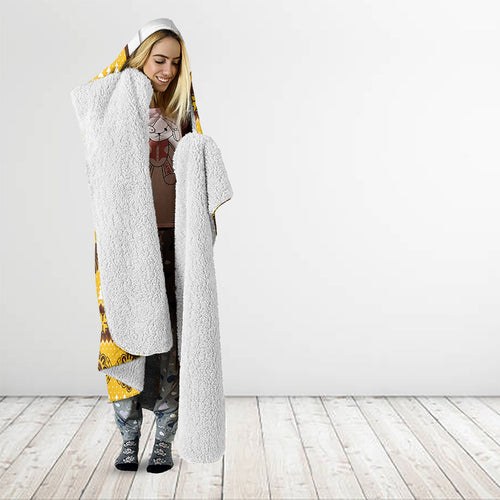 Hawks Football Christmas Hooded Blanket Aboriginal Seamless Cardigan Inspired