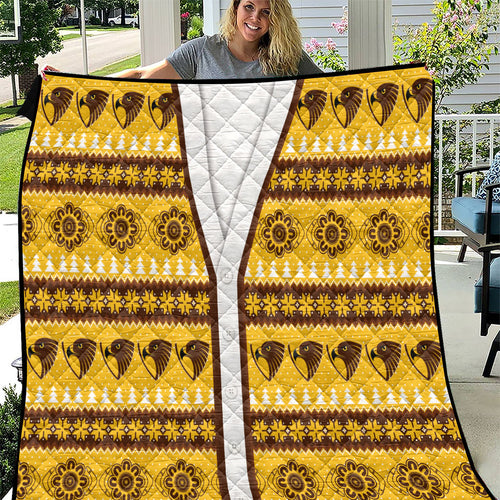 Hawks Football Christmas Quilt Aboriginal Seamless Cardigan Inspired