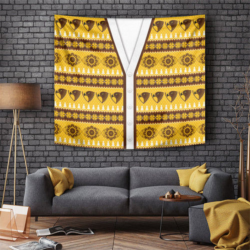 Hawks Football Christmas Tapestry Aboriginal Seamless Cardigan Inspired
