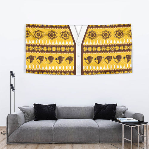 Hawks Football Christmas Tapestry Aboriginal Seamless Cardigan Inspired