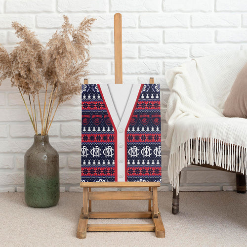 Demons Football Christmas Canvas Wall Art Aboriginal Seamless Cardigan Inspired
