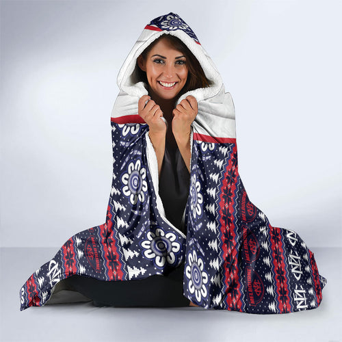 Demons Football Christmas Hooded Blanket Aboriginal Seamless Cardigan Inspired
