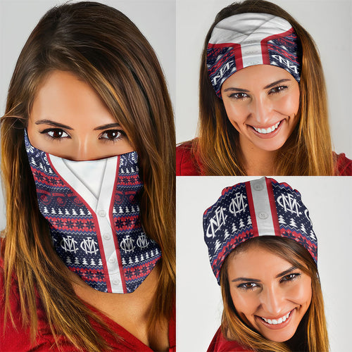 Demons Football Christmas Neck Gaiter Aboriginal Seamless Cardigan Inspired