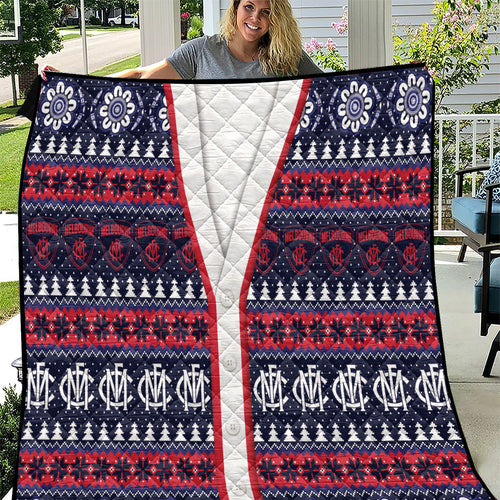 Demons Football Christmas Quilt Aboriginal Seamless Cardigan Inspired