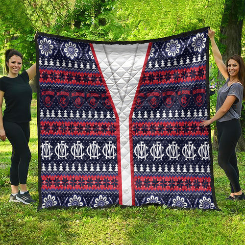 Demons Football Christmas Quilt Aboriginal Seamless Cardigan Inspired