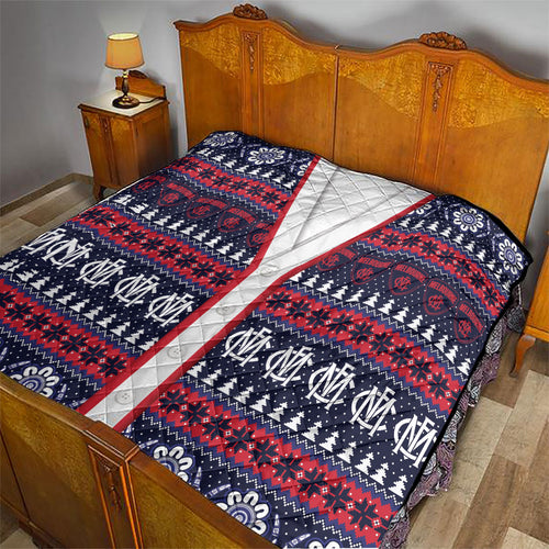 Demons Football Christmas Quilt Aboriginal Seamless Cardigan Inspired