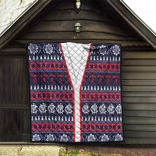 Demons Football Christmas Quilt Aboriginal Seamless Cardigan Inspired