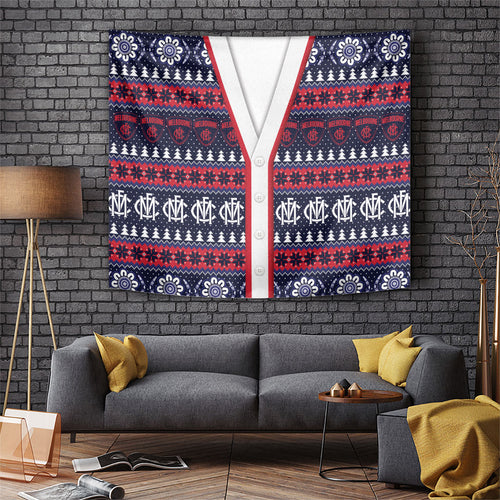 Demons Football Christmas Tapestry Aboriginal Seamless Cardigan Inspired