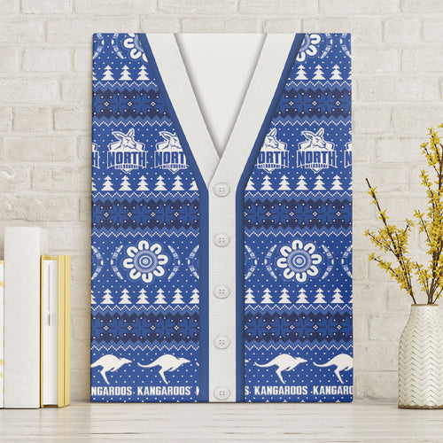 North Melbourne Football Christmas Canvas Wall Art Aboriginal Seamless Cardigan Inspired