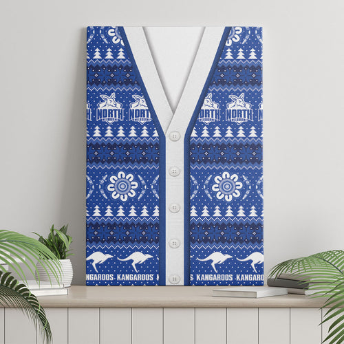 North Melbourne Football Christmas Canvas Wall Art Aboriginal Seamless Cardigan Inspired