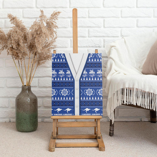 North Melbourne Football Christmas Canvas Wall Art Aboriginal Seamless Cardigan Inspired