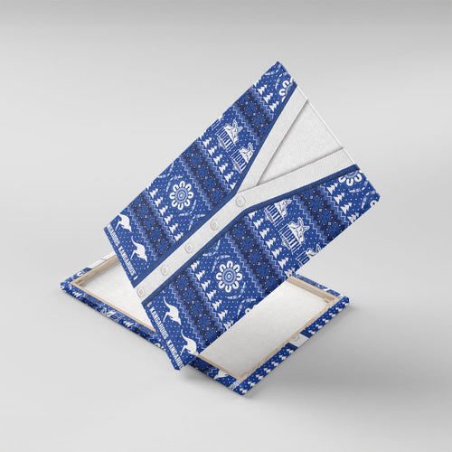 North Melbourne Football Christmas Canvas Wall Art Aboriginal Seamless Cardigan Inspired