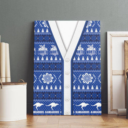 North Melbourne Football Christmas Canvas Wall Art Aboriginal Seamless Cardigan Inspired
