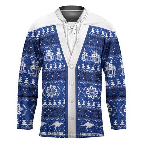 North Melbourne Football Christmas Hockey Jersey Aboriginal Seamless Cardigan Inspired