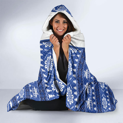 North Melbourne Football Christmas Hooded Blanket Aboriginal Seamless Cardigan Inspired