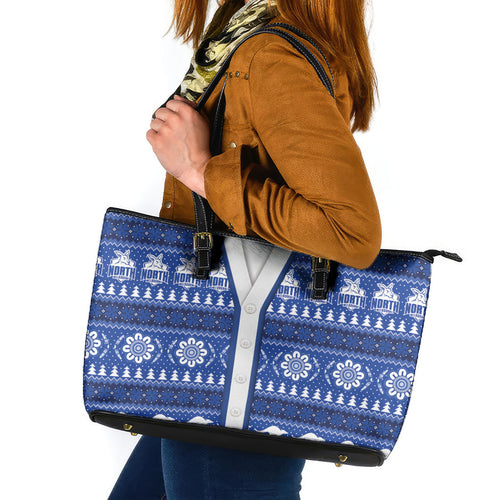 North Melbourne Football Christmas Leather Tote Bag Aboriginal Seamless Cardigan Inspired