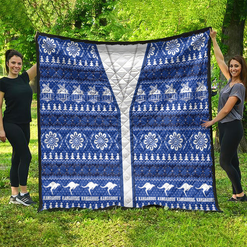 North Melbourne Football Christmas Quilt Aboriginal Seamless Cardigan Inspired