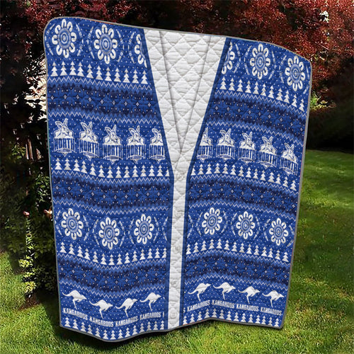 North Melbourne Football Christmas Quilt Aboriginal Seamless Cardigan Inspired