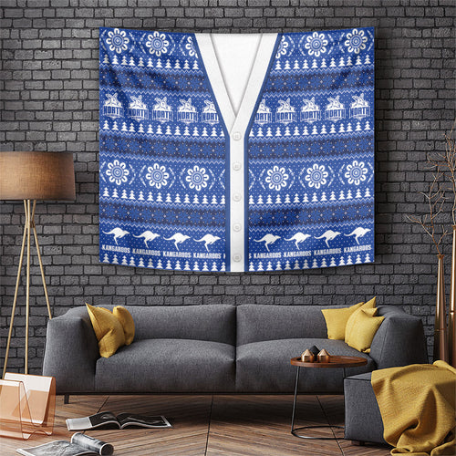 North Melbourne Football Christmas Tapestry Aboriginal Seamless Cardigan Inspired