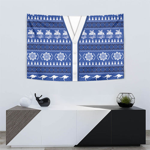 North Melbourne Football Christmas Tapestry Aboriginal Seamless Cardigan Inspired
