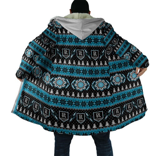 Port Adelaide Football Christmas Cloak Aboriginal Seamless Cardigan Inspired