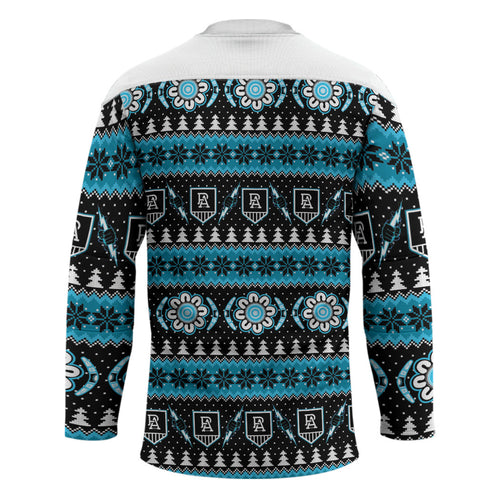 Port Adelaide Football Christmas Hockey Jersey Aboriginal Seamless Cardigan Inspired