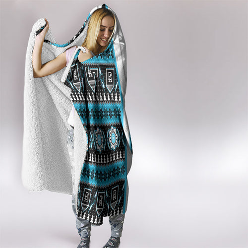 Port Adelaide Football Christmas Hooded Blanket Aboriginal Seamless Cardigan Inspired