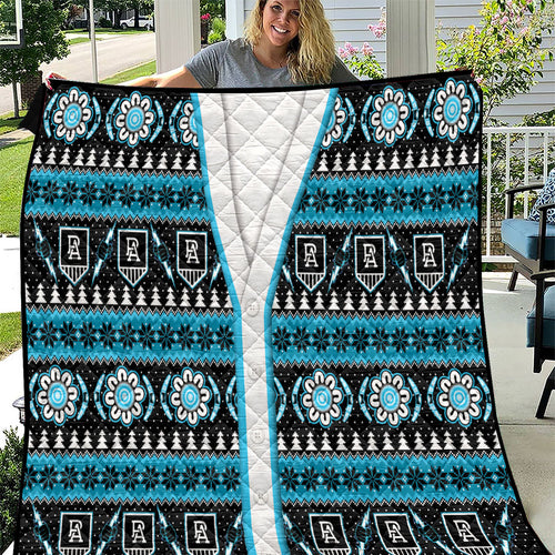 Port Adelaide Football Christmas Quilt Aboriginal Seamless Cardigan Inspired