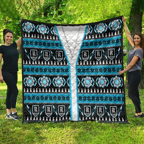 Port Adelaide Football Christmas Quilt Aboriginal Seamless Cardigan Inspired