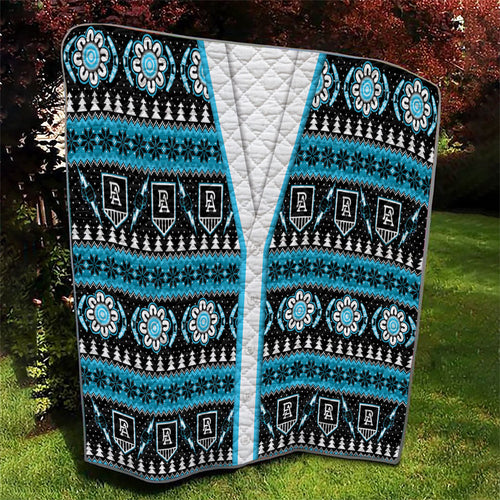 Port Adelaide Football Christmas Quilt Aboriginal Seamless Cardigan Inspired