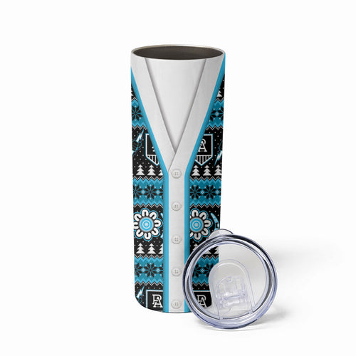 Port Adelaide Football Christmas Skinny Tumbler Aboriginal Seamless Cardigan Inspired