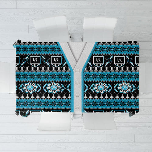 Port Adelaide Football Christmas Tablecloth Aboriginal Seamless Cardigan Inspired