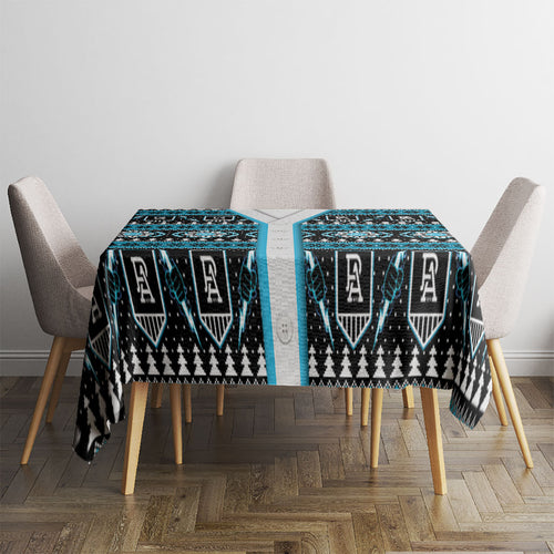 Port Adelaide Football Christmas Tablecloth Aboriginal Seamless Cardigan Inspired