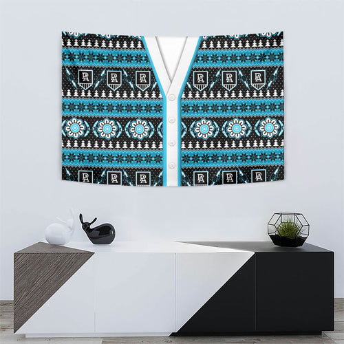 Port Adelaide Football Christmas Tapestry Aboriginal Seamless Cardigan Inspired