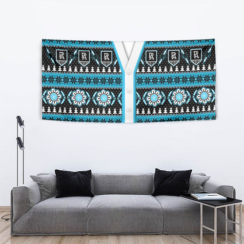 Port Adelaide Football Christmas Tapestry Aboriginal Seamless Cardigan Inspired