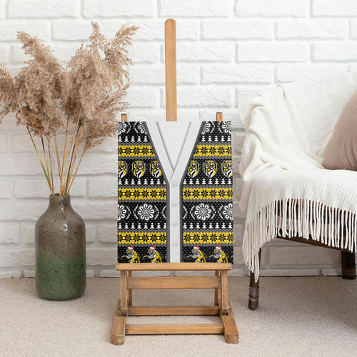 Richmond Football Christmas Canvas Wall Art Aboriginal Seamless Cardigan Inspired