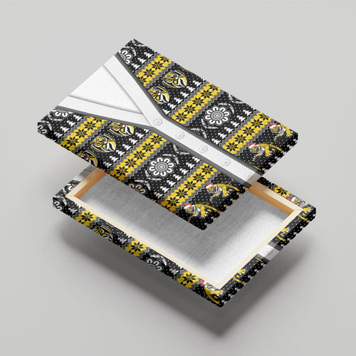 Richmond Football Christmas Canvas Wall Art Aboriginal Seamless Cardigan Inspired