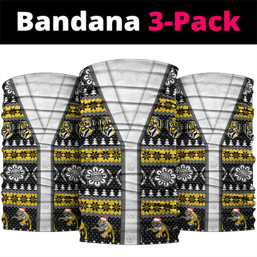 Richmond Football Christmas Neck Gaiter Aboriginal Seamless Cardigan Inspired