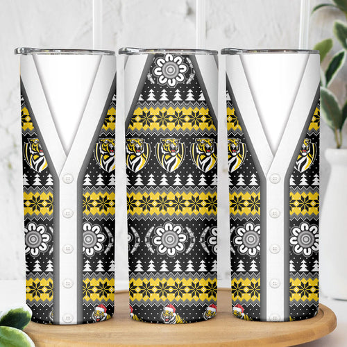 Richmond Football Christmas Skinny Tumbler Aboriginal Seamless Cardigan Inspired