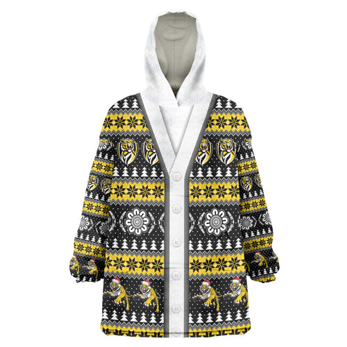 Richmond Football Christmas Wearable Blanket Hoodie Aboriginal Seamless Cardigan Inspired