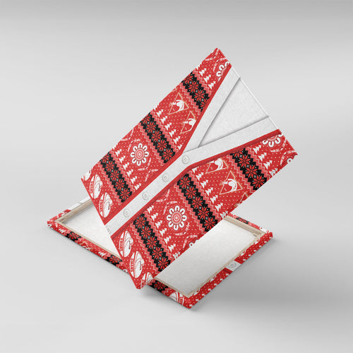 Sydney Swans Football Christmas Canvas Wall Art Aboriginal Seamless Cardigan Inspired
