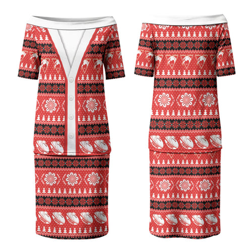 Sydney Swans Football Christmas Couples Matching Puletasi and Hawaiian Shirt Aboriginal Seamless Cardigan Inspired