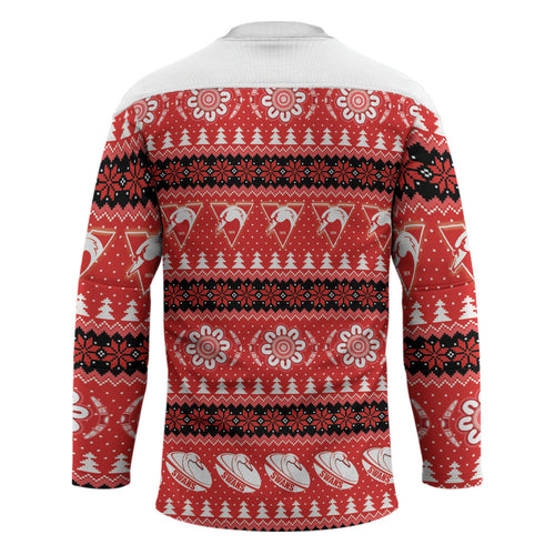 Sydney Swans Football Christmas Hockey Jersey Aboriginal Seamless Cardigan Inspired