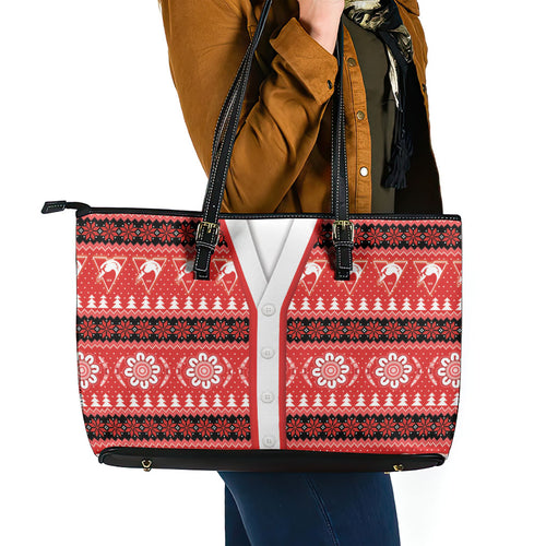 Sydney Swans Football Christmas Leather Tote Bag Aboriginal Seamless Cardigan Inspired