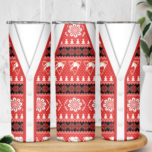 Sydney Swans Football Christmas Skinny Tumbler Aboriginal Seamless Cardigan Inspired