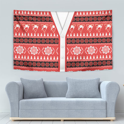 Sydney Swans Football Christmas Tapestry Aboriginal Seamless Cardigan Inspired