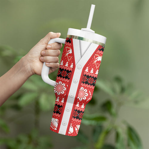 Sydney Swans Football Christmas Tumbler With Handle Aboriginal Seamless Cardigan Inspired