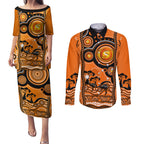 perth-scorchers-cricket-couples-matching-puletasi-dress-and-long-sleeve-button-shirt-happy-australia-day-aboriginal-art