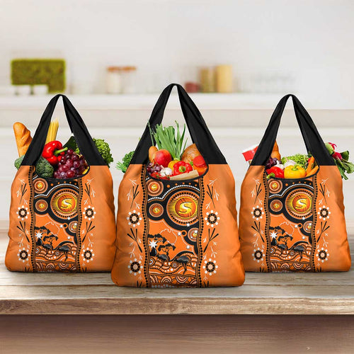 Perth Scorchers Cricket Grocery Bag Happy Australia Day Aboriginal Art